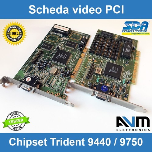 Scheda video pci trident - scheda,